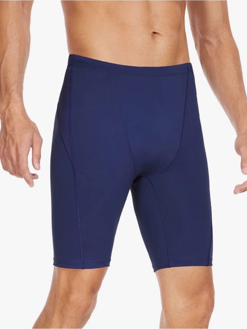 Men's Navy Swim Jammer Rash Guard - Performance Fit